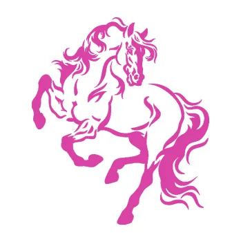 Samolepící dekorace Kůň 049 levá (16 - růžová) SAMOLEPKA NA AUTO, NÁLEPKA, FÓLIE, POLEP, TUNING, VLASTNÍ TEXT, TISK, AUTOSAMOLEPKY.cz, POLEPY, OBRÁZEK, LOGO, 3D STICKERS