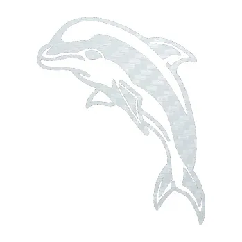 Samolepící dekorace Delfín 001 levá (51 - 3D karbon bílý) SAMOLEPKA NA AUTO, NÁLEPKA, FÓLIE, POLEP, TUNING, VLASTNÍ TEXT, TISK, AUTOSAMOLEPKY.cz, POLEPY, OBRÁZEK, LOGO, 3D STICKERS