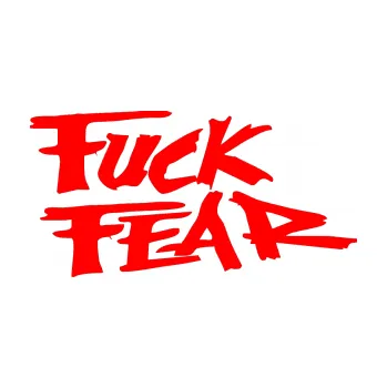 Polep vozidla SAMOLEPKA Fuck fear (74 - Fluorescentní červená) NA AUTO, NÁLEPKA, FÓLIE, POLEP, TUNING, VLASTNÍ TEXT, TISK, AUTOSAMOLEPKY.cz, POLEPY, OBRÁZEK, LOGO, SAMOLEPKY