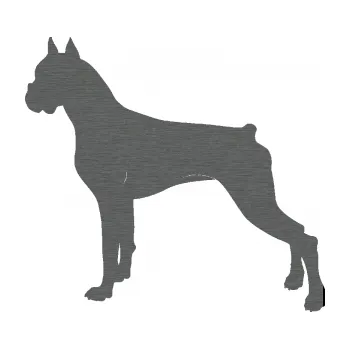 Polep vozidla SAMOLEPKA Pes 087 levá Boxer (62 - škrábaný titan) NA AUTO, NÁLEPKA, FÓLIE, POLEP, TUNING, VLASTNÍ TEXT, TISK, AUTOSAMOLEPKY.cz, POLEPY, OBRÁZEK, LOGO, SAMOLEPKY