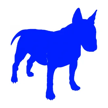 Polep vozidla SAMOLEPKA Pes 090 pravá Bulteriér (19 - modrá dynamic) NA AUTO, NÁLEPKA, FÓLIE, POLEP, TUNING, VLASTNÍ TEXT, TISK, AUTOSAMOLEPKY.cz, POLEPY, OBRÁZEK, LOGO, SAMOLEPKY