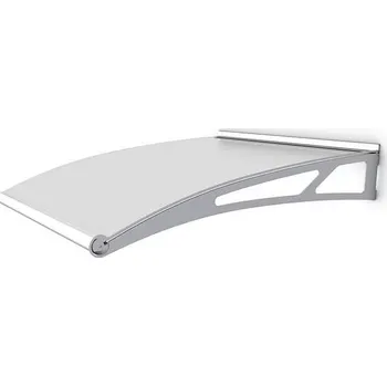 Stříška nad vchodové dveře Modulová stříška Lightline L, prodlužovací modul 81 x 95 cm barva: saténově bílá
