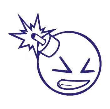 Autodoplněk Samolepka na auto Bomba 005 pravá JDM styl (22 - střední modrá) NÁLEPKA, FÓLIE, POLEPY, TUNING, VLASTNÍ TEXT, TISK, AUTOSAMOLEPKY.cz, SAMOLEPKY, OBRÁZEK, LOGO, VÝROBA, PRODEJ