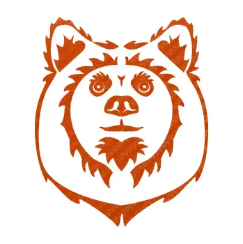 Samolepící dekorace Medvěd 004 (54 - 3D karbon oranžový) SAMOLEPKA NA AUTO, NÁLEPKA, FÓLIE, POLEP, TUNING, VLASTNÍ TEXT, TISK, AUTOSAMOLEPKY.cz, POLEPY, OBRÁZEK, LOGO, 3D STICKERS