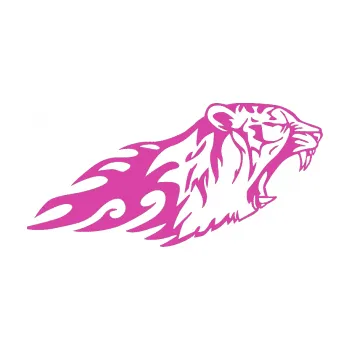 Samolepicí dekorace na vozidlo Animal flames 073 pravá tygr (16 - růžová) SAMOLEPKA NA AUTO, NÁLEPKA, FÓLIE, POLEP, TUNING, VLASTNÍ TEXT, TISK, AUTOSAMOLEPKY.cz, POLEPY, OBRÁZEK, LOGO, 3D STICKERS