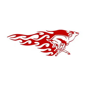 Samolepicí dekorace na vozidlo Animal flames 092 pravá antilopa (18 - tmavě červená) SAMOLEPKA NA AUTO, NÁLEPKA, FÓLIE, POLEP, TUNING, VLASTNÍ TEXT, TISK, AUTOSAMOLEPKY.cz, POLEPY, OBRÁZEK, LOGO, 3D STICKERS