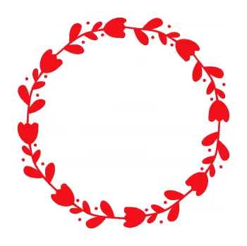 Samolepící dekorace SAMOLEPKA Květina dekor 019 věneček (10 - červená) NA AUTO, NÁLEPKA, FÓLIE, POLEP, TUNING, VLASTNÍ TEXT, TISK, AUTOSAMOLEPKY.cz, POLEPY, OBRÁZEK, LOGO, SAMOLEPKY