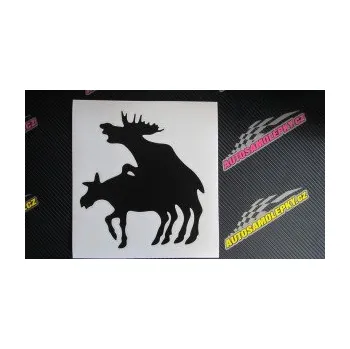 Samolepící dekorace SAMOLEPKA Losí láska 002 levá (17 - šedá) NA AUTO, NÁLEPKA, FÓLIE, POLEP, TUNING, VLASTNÍ TEXT, TISK, AUTOSAMOLEPKY.cz, POLEPY, OBRÁZEK, LOGO, SAMOLEPKY