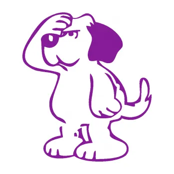 Polep vozidla SAMOLEPKA Pes 082 levá (14 - fialová) NA AUTO, NÁLEPKA, FÓLIE, POLEP, TUNING, VLASTNÍ TEXT, TISK, AUTOSAMOLEPKY.cz, POLEPY, OBRÁZEK, LOGO, SAMOLEPKY