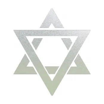 samolepka Hexagram (60 - pískované sklo) SAMOLEPKA NA AUTO, NÁLEPKA, FÓLIE, POLEP, TUNING, VLASTNÍ TEXT, TISK, AUTOSAMOLEPKY.cz, POLEPY, OBRÁZEK, LOGO, 3D STICKERS