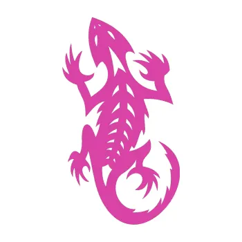 Samolepící dekorace Ještěrka 014 levá (16 - růžová) SAMOLEPKA NA AUTO, NÁLEPKA, FÓLIE, POLEP, TUNING, VLASTNÍ TEXT, TISK, AUTOSAMOLEPKY.cz, POLEPY, OBRÁZEK, LOGO, 3D STICKERS