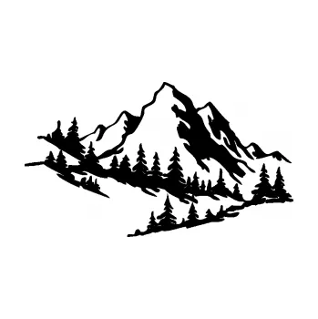 Samolepící dekorace SAMOLEPKA Krajina hory 007 levá (01 - černá) NA AUTO, NÁLEPKA, FÓLIE, POLEP, TUNING, VLASTNÍ TEXT, TISK, AUTOSAMOLEPKY.cz, POLEPY, OBRÁZEK, LOGO, SAMOLEPKY