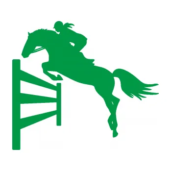 Samolepící dekorace Kůň 080 levá skok přes překážku (12 - zelená) SAMOLEPKA NA AUTO, NÁLEPKA, FÓLIE, POLEP, TUNING, VLASTNÍ TEXT, TISK, AUTOSAMOLEPKY.cz, POLEPY, OBRÁZEK, LOGO, 3D STICKERS