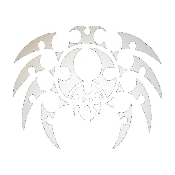 Samolepící dekorace SAMOLEPKA Pavouk 012 (82 - odrazková reflexní bílá) NA AUTO, NÁLEPKA, FÓLIE, POLEP, TUNING, VLASTNÍ TEXT, TISK, AUTOSAMOLEPKY.cz, POLEPY, OBRÁZEK, LOGO, SAMOLEPKY