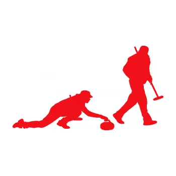 Polep vozidla Curling team 001 pravá (10 - červená) SAMOLEPKA NA AUTO, NÁLEPKA, FÓLIE, POLEP, TUNING, VLASTNÍ TEXT, TISK, AUTOSAMOLEPKY.cz, POLEPY, OBRÁZEK, LOGO, 3D STICKERS
