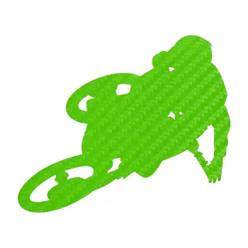 Samolepící dekorace SAMOLEPKA Motorka 026 levá motokros freestyle (58 - 3D karbon zelený kawasaki) NA AUTO, NÁLEPKA, FÓLIE, POLEP, TUNING, VLASTNÍ TEXT, TISK, AUTOSAMOLEPKY.cz, POLEPY, OBRÁZEK, LOGO, SAMOLEPKY