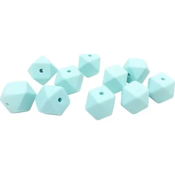 Příze Silikonový korálek hexagon 17mm Mentolový (Silikonový korálek hexagon 17mm Mentolový)