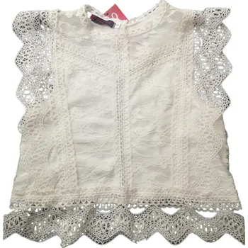 Dámská halenka made in Italy Dívčí krajková halenka 2125 bílá Rozměr: 134