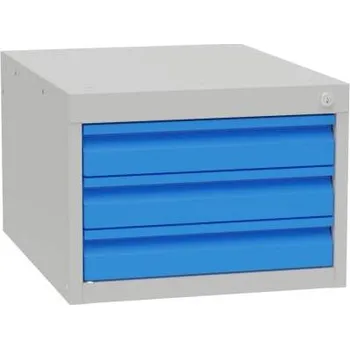 Dílenský stůl Podvěsný kontejner pro dílenský stůl, v x š x h: 350x480x610 mm, 3 zásuvky, RAL7035/512