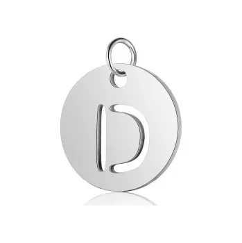 Přívěsek Přívěsek písmeno D 12x12mm chirurgická ocel