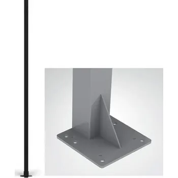 Plot Nosný sloupek pro ochrannou mříž, výška 1400 mm, profil 80x80 mm, barva černá