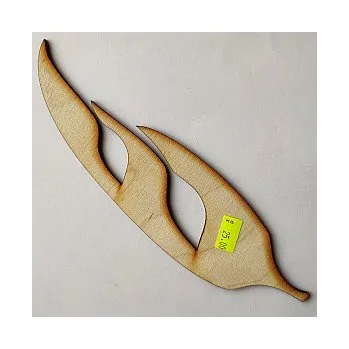 Dřevěný výřez topol / strom / list 230x60mm