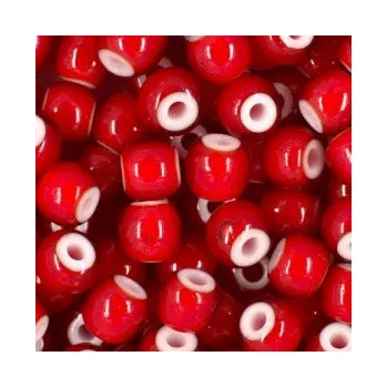 Dětské navlékací korálky Rokajl Preciosa 1. jakost 4/0 červené č. 139