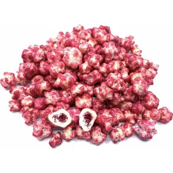 Sušené ovoce Maliny v bílé čokoládě mini - zlomky 100 g