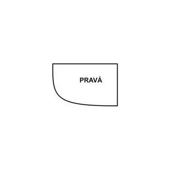 Vana Jar-Ex Masážní vířivá asymetrická vana Kombi pneu 170 X 100 cm Varianta: Pravá součástí vany je odtokový komplet