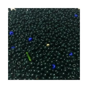 Dětské navlékací korálky Rokajl 10/0 temně zelený