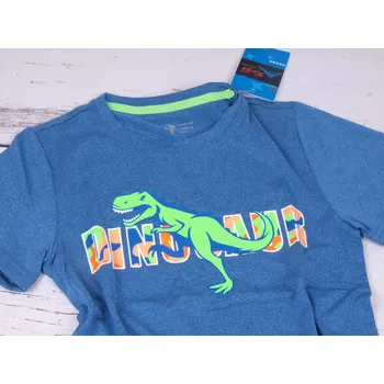 Chlapecké tričko KUGO Triko tričko sportovní modré s dinosaurem velikost oblečení - děti: 116/122
