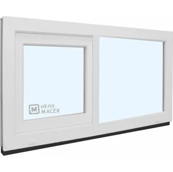 Okno Plastové okno - KNIPPING 70 AD, 1500x900 mm, FIX/OS, bílá Sklo: čiré + příslušenství a montážní materiál zdarma