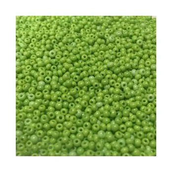 Dětské navlékací korálky Rokajl 12/0 jarní zelená