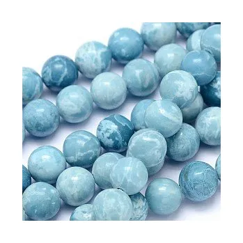 Korálek Larimar 6mm (8ks)