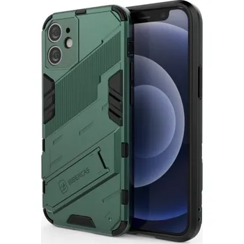 Pouzdro na mobilní telefon Odolný ochranný kryt se stojánkem pro iPhone 12 mini - zelený