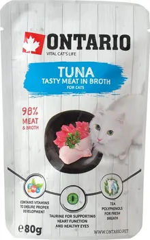 Krmivo pro kočku Ontario Cat Tuna In Broth 80 g