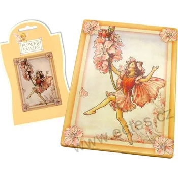 Dekorativní magnet VÍLY květinové magnetka krémová mandloň