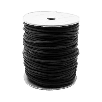 Šperk Gumová šňůra nepružná 4mm 1m černá