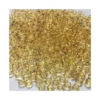 Dětské navlékací korálky Rokajl 7/0 zlatá průhledná