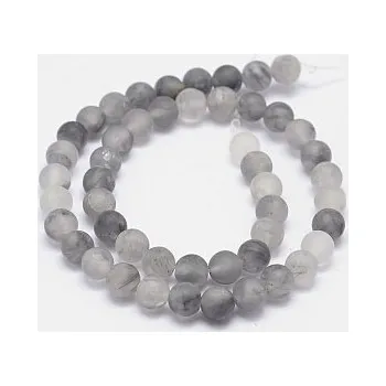 Korálek Křišťál kouřový matný 4mm (15ks)