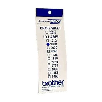 Razítko Brother ID-2020, štítek razítka s průhlednou krytkou, 12ks (20x20 mm)
