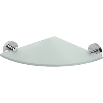 Drátěná police Bemeta - OMEGA: Polička skleněná rohová 104102012