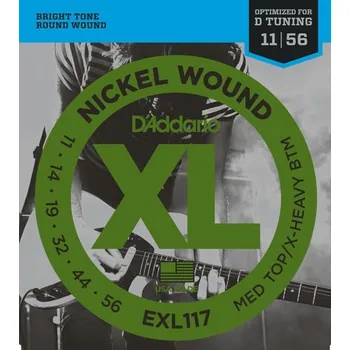 Struna pro hudební nástroj D'Addario EXL117 D Tuning + prodloužená záruka 3 roky