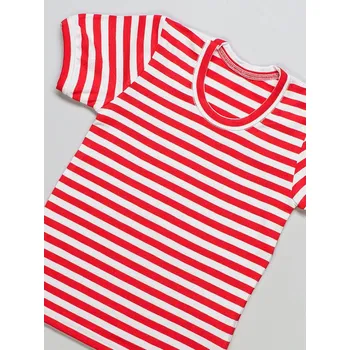Pánské tričko Triko krátký rukáv - červenobílý proužek, Duomamas Velikost: 122