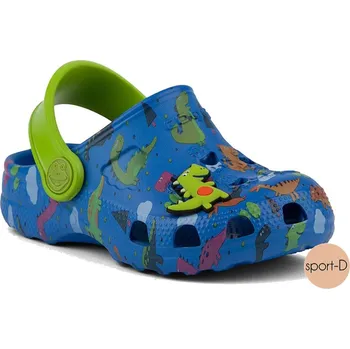 Chlapecké pantofle Coqui Little Frog 8701 vel.20-21 chlapecké nazouváky Royal/Lime dino