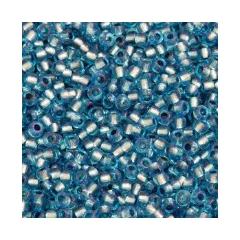 Dětské navlékací korálky Rokajl 8/0 modrá s průtahem