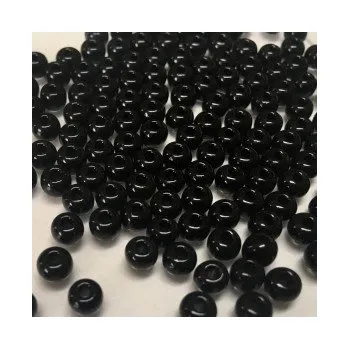 Dětské navlékací korálky Rokajl 4/0 černý