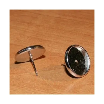 Materiál na výrobu šperku Lůžko náušnicové 16mm (14mm vnitřní průměr) NP16 (10ks)