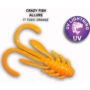 Umělá nástraha Gumová nástraha Crazy Fish Allure 4cm 77 Toxic orange (8ks)
