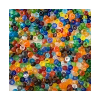 Dětské navlékací korálky Rokajl Preciosa 1. jakost 8/0 barevné - průhledné č. 110